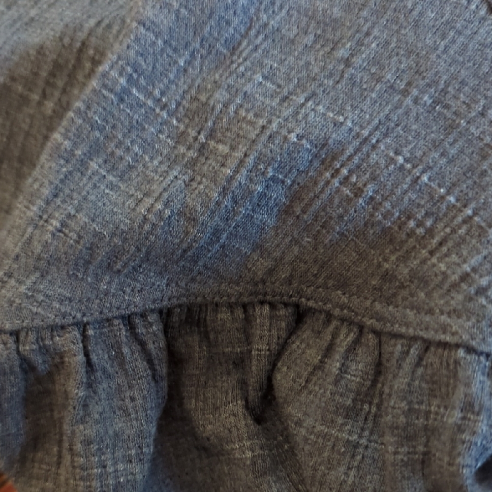 Max Studio Blue Gray Ruffled Mini Dress - Picture 3 of 3